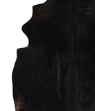 Solid Black Cowhide Rug #A10988