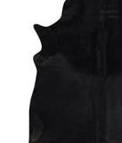 Solid Black Cowhide Rug #A10991