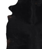 Solid Black Cowhide Rug #A11158
