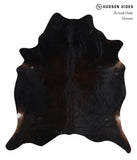 Solid Black Cowhide Rug #A11211