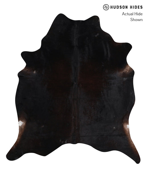 Solid Black Cowhide Rug #A11211