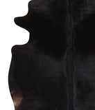 Solid Black Cowhide Rug #A11269
