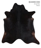 Solid Black Cowhide Rug #A11298