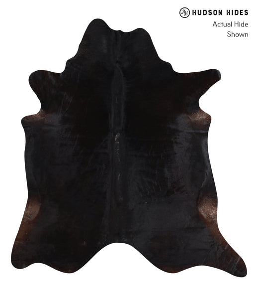 Solid Black Cowhide Rug #A11298