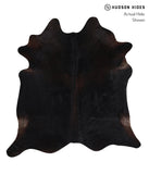 Solid Black Cowhide Rug #A11319