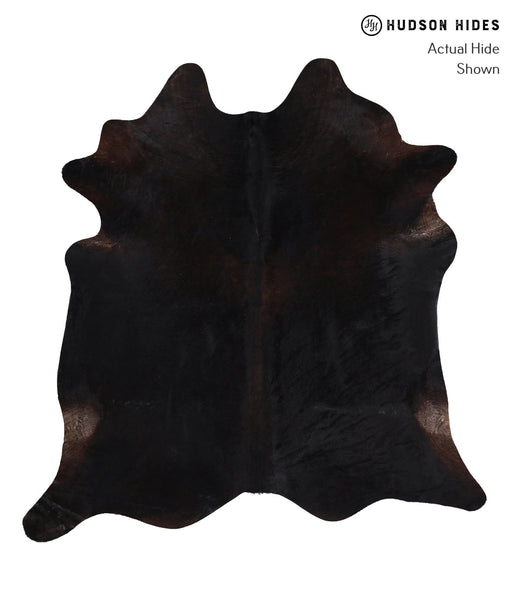 Solid Black Cowhide Rug #A11319