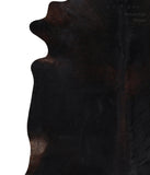 Solid Black Cowhide Rug #A11319