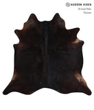 Solid Black Cowhide Rug #A11322