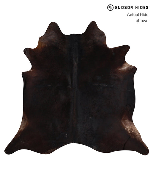 Solid Black Cowhide Rug #A11322