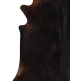 Solid Black Cowhide Rug #A11322