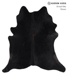 Solid Black Cowhide Rug #A11323