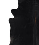 Solid Black Cowhide Rug #A11323