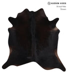 Solid Black Cowhide Rug #A11336