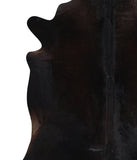 Solid Black Cowhide Rug #A11336