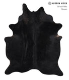 Solid Black Cowhide Rug #A11375