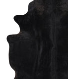 Solid Black Cowhide Rug #A11375