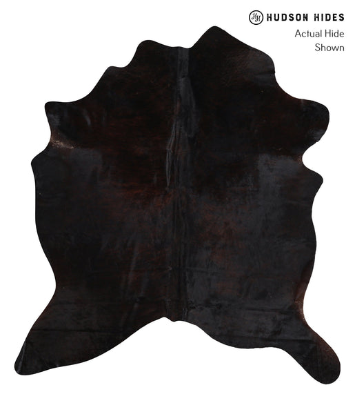 Solid Black Cowhide Rug #A11414
