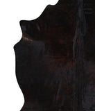 Solid Black Cowhide Rug #A11414