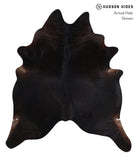 Solid Black Cowhide Rug #A11415