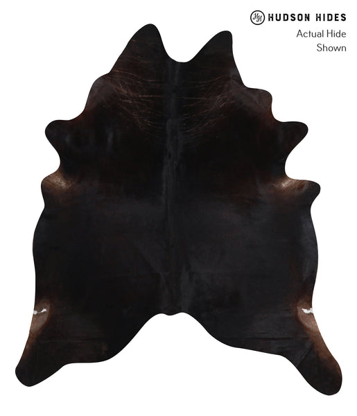 Solid Black Cowhide Rug #A11415