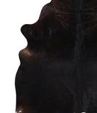 Solid Black Cowhide Rug #A11415