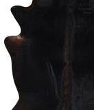 Solid Black Cowhide Rug #A11463