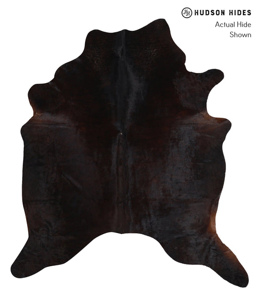 Solid Black Cowhide Rug #A11503