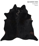 Solid Black Cowhide Rug #A11792