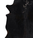 Solid Black Cowhide Rug #A11792