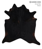 Solid Black Cowhide Rug #A11805