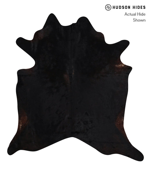 Solid Black Cowhide Rug #A11805