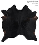 Solid Black Cowhide Rug #A11807