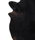 Solid Black Cowhide Rug #A11807
