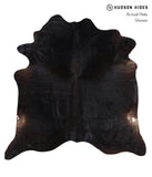 Solid Black Cowhide Rug #A11813