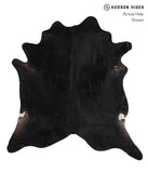 Solid Black Cowhide Rug #A11821