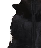 Solid Black Cowhide Rug #A11823