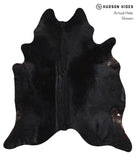 Solid Black Cowhide Rug #A11825