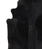 Solid Black Cowhide Rug #A11825