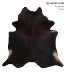 Solid Black Cowhide Rug #A11852