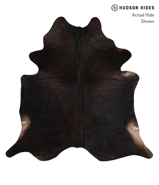 Solid Black Cowhide Rug #A11852