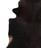 Solid Black Cowhide Rug #A11852