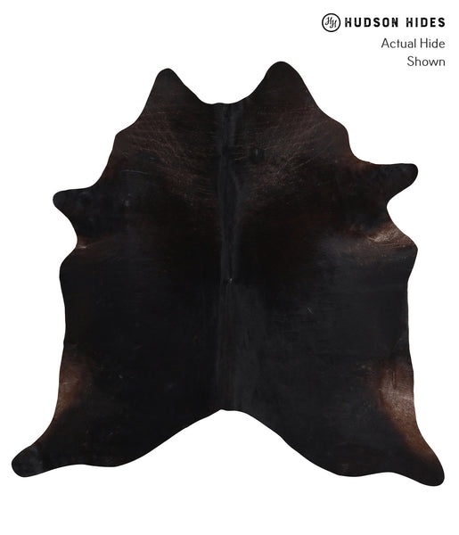 Solid Black Cowhide Rug #A11885