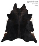 Solid Black Cowhide Rug #A11886