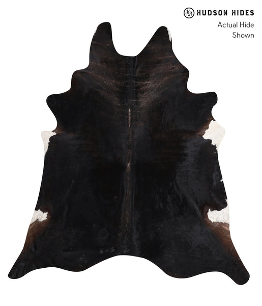 Solid Black Cowhide Rug #A11886
