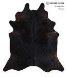 Solid Black Cowhide Rug #A11887