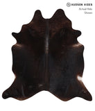Solid Black Cowhide Rug #A11888