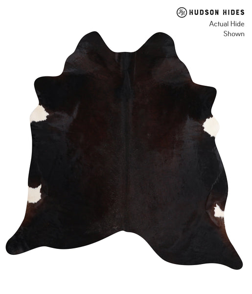 Solid Black Cowhide Rug #A11890