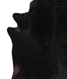 Solid Black Cowhide Rug #A11893