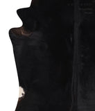 Solid Black Cowhide Rug #A11922