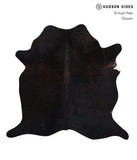 Solid Black Cowhide Rug #A12016